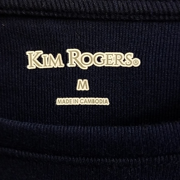Kim Rogers Navy & Turquoise Top - Picture 6 of 6